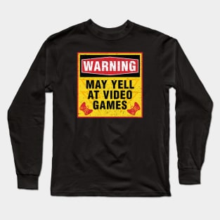 Warning May Yell at Video Games [Rx-Tp] Long Sleeve T-Shirt